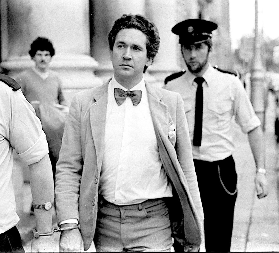 Malcolm Macarthur leaving court during his trial for murder