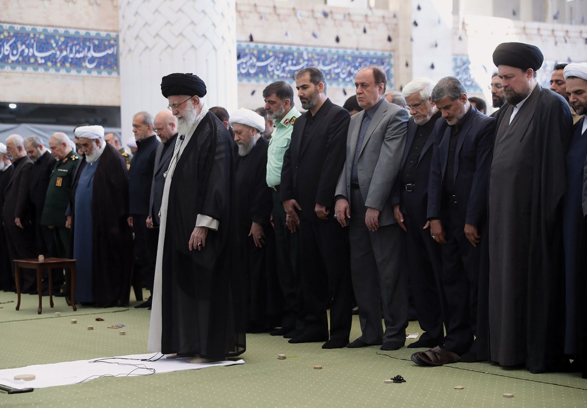 Ayatollah Ali Khamenei leading Friday prayers, Tehran