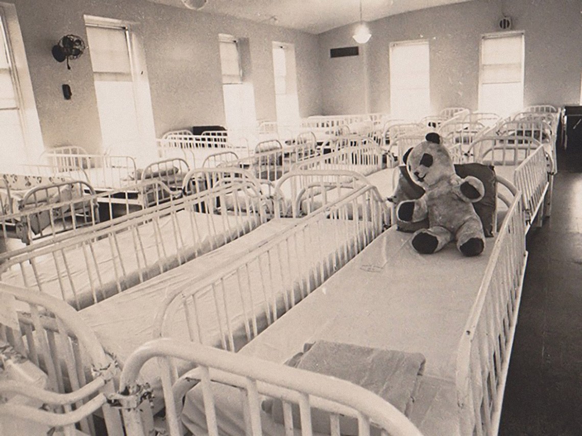 Children’s beds at Willowbrook State School, Staten Island