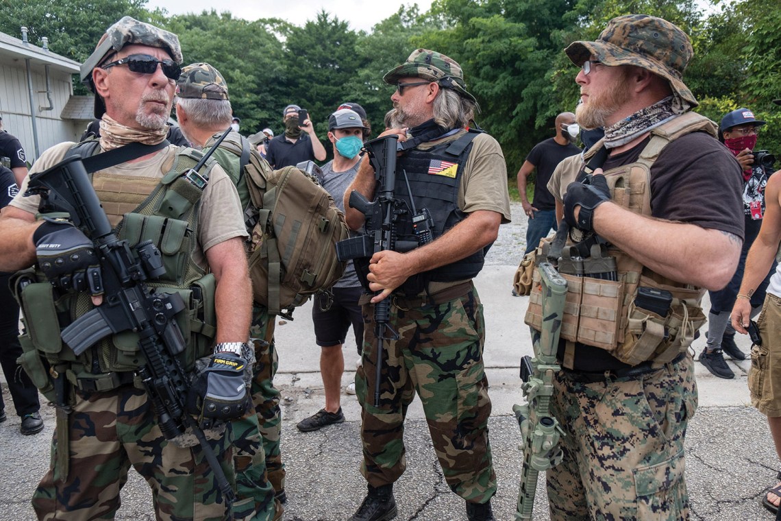 Members of the far-right militia the Three Percenters, Stone Mountain, Georgia