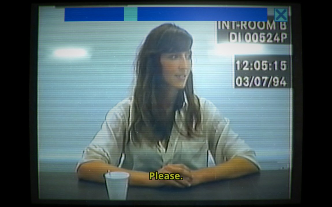 A still from Sam Barlow’s video game Her Story